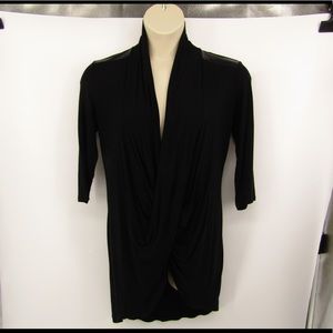 🔥 2 or more 50% off! NY&Co black faux wrap top